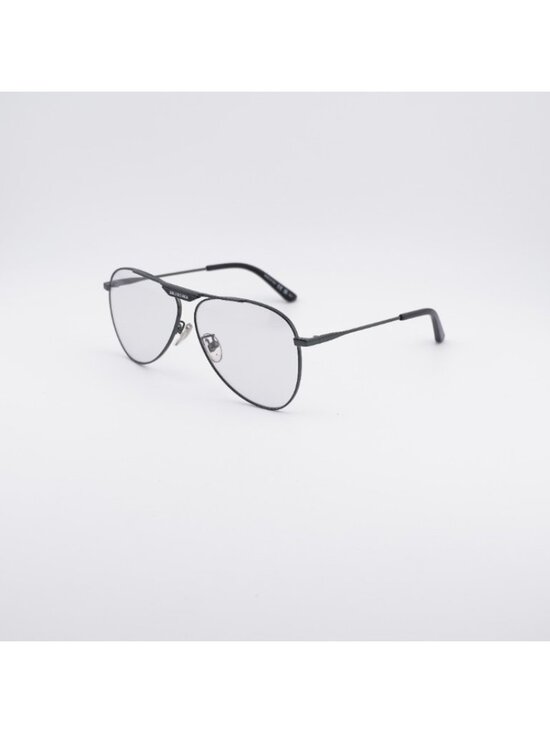 Balenciaga BB0244S 004 Sunglasses Gunmetal Aviator Frame, Light Grey Lenses main image 9